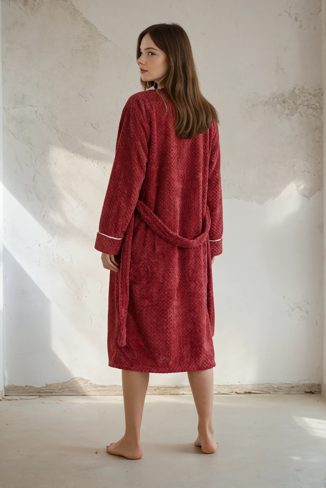 Aria Contrast Trim Bathrobe